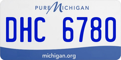 MI license plate DHC6780