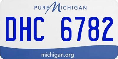MI license plate DHC6782