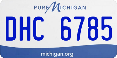 MI license plate DHC6785