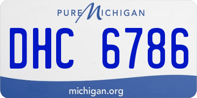 MI license plate DHC6786