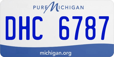 MI license plate DHC6787