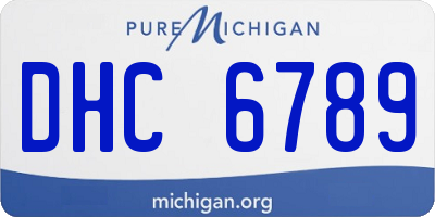 MI license plate DHC6789