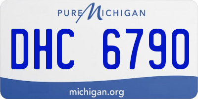 MI license plate DHC6790