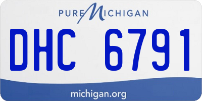 MI license plate DHC6791