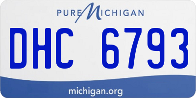 MI license plate DHC6793