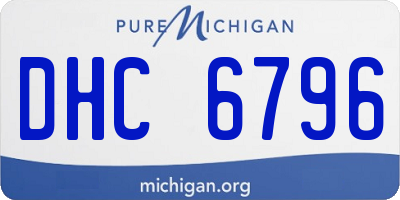 MI license plate DHC6796