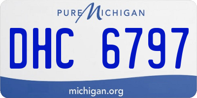 MI license plate DHC6797