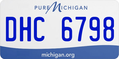 MI license plate DHC6798