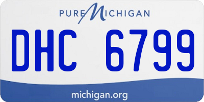 MI license plate DHC6799