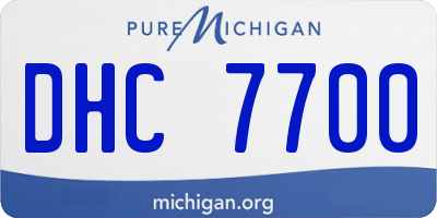 MI license plate DHC7700