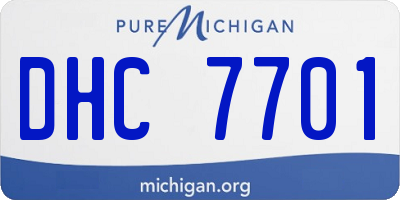 MI license plate DHC7701