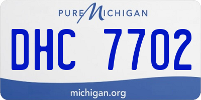 MI license plate DHC7702