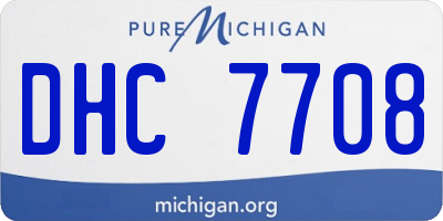 MI license plate DHC7708