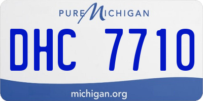 MI license plate DHC7710
