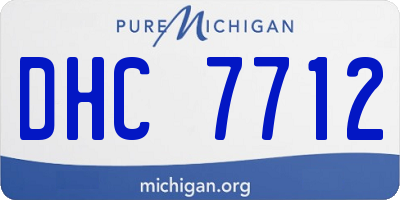 MI license plate DHC7712