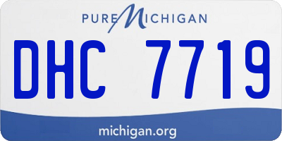 MI license plate DHC7719