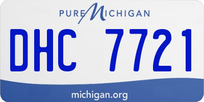 MI license plate DHC7721