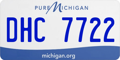 MI license plate DHC7722