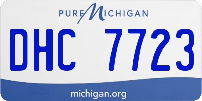 MI license plate DHC7723