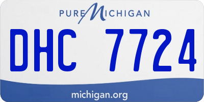 MI license plate DHC7724