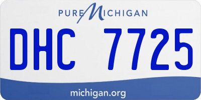 MI license plate DHC7725