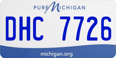 MI license plate DHC7726