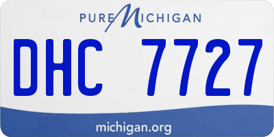MI license plate DHC7727