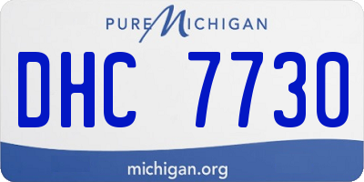 MI license plate DHC7730