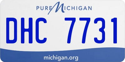 MI license plate DHC7731