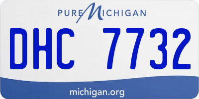 MI license plate DHC7732