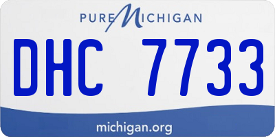 MI license plate DHC7733