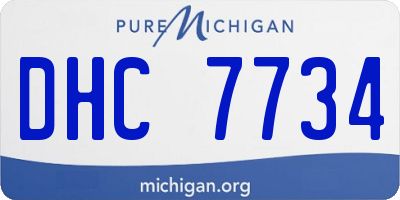 MI license plate DHC7734