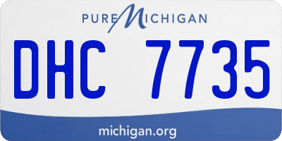 MI license plate DHC7735
