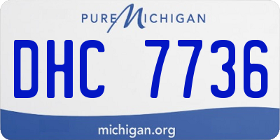 MI license plate DHC7736