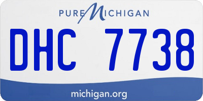 MI license plate DHC7738