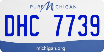 MI license plate DHC7739