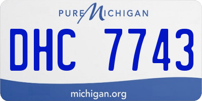 MI license plate DHC7743