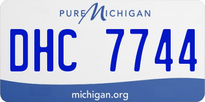 MI license plate DHC7744