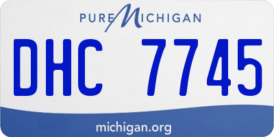 MI license plate DHC7745
