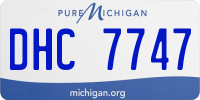MI license plate DHC7747