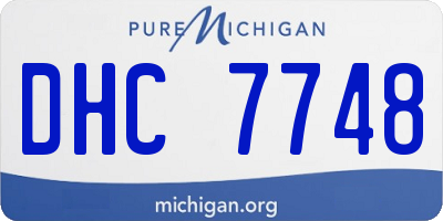 MI license plate DHC7748