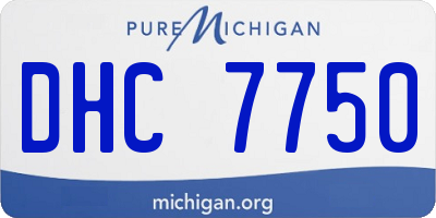 MI license plate DHC7750