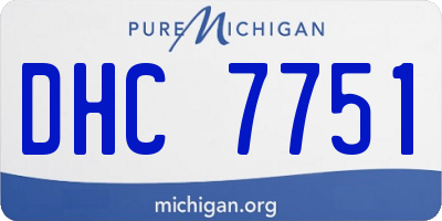 MI license plate DHC7751