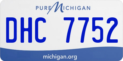 MI license plate DHC7752