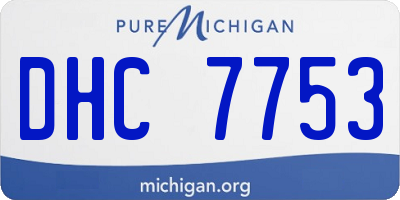 MI license plate DHC7753