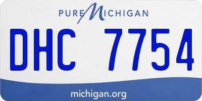 MI license plate DHC7754