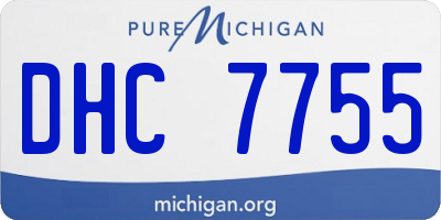 MI license plate DHC7755