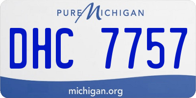MI license plate DHC7757