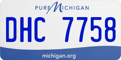 MI license plate DHC7758