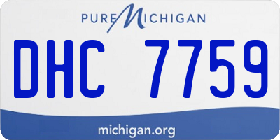 MI license plate DHC7759